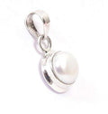 JAGDAMBA GEMS Certified 4.25 Ratti Natural Pearl Gemstone Original Certified moti panchhdhaatu/Ashtadhatu Silver Pendant for Men and Women