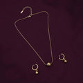 PALMONAS Golden Orb Necklace & Earring Jewellery Set For Women - Waterproof Anti Tarnish, Gift For Women & Girls, 18k Gold Plated Drop Earring & Necklace Set