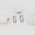 925 Silver Rose Gold 18k gold Plated Zircon Hoop Earrings Semi Hoops | Gifts for Women & Girls
